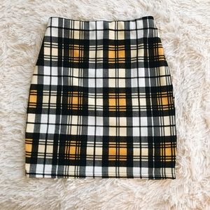 Plaid Bodycon Skirt